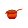 Le Creuset 2.25 Qt. Signature Enameled Cast Iron Saucepan With Stainless Steel Knob | Flame Orange 2 Le Creuset 2.25 Qt. Signature Enameled Cast Iron Saucepan With Stainless Steel Knob | Flame Orange -STAUB Shop rs12283 ls2518 182ss