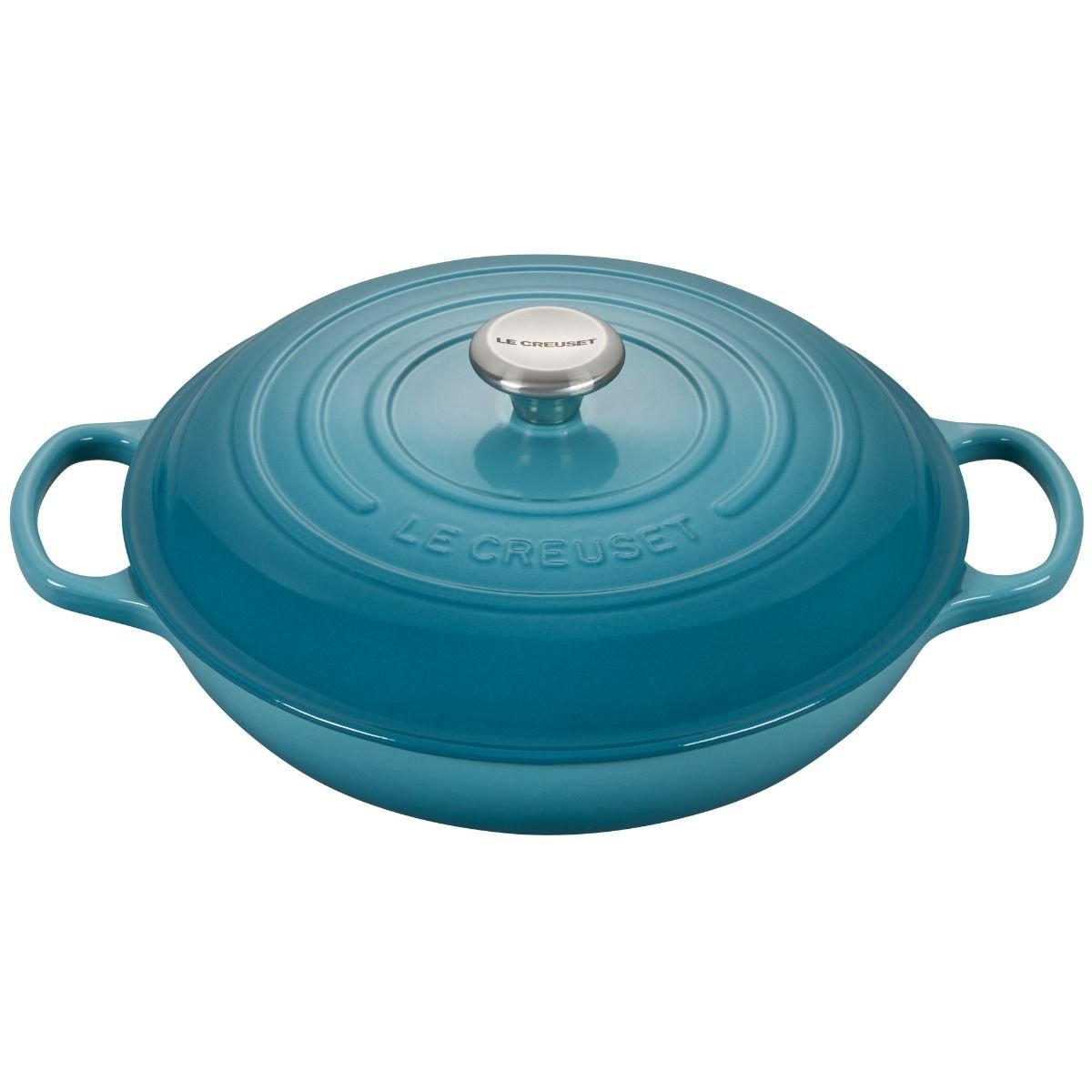 Le Creuset 3.5 Qt. Signature Enameled Cast Iron Braiser with Stainless Steel Knob | Caribbean Blue Le Creuset 3.5 Qt. Signature Enameled Cast Iron Braiser With Stainless Steel Knob | Caribbean Blue -STAUB Shop rs12363 ls2532 3017ss