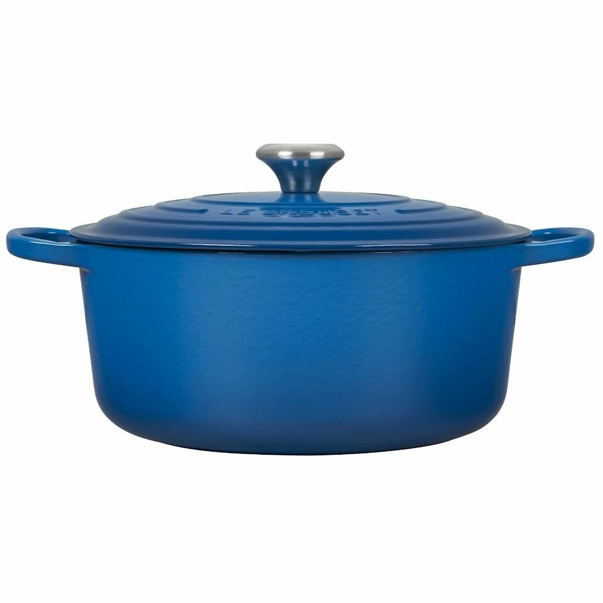 Le Creuset 7.25 Qt. Round Signature Dutch Oven With Stainless Steel Knob | Marseille Blue - Image 2