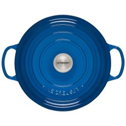 Le Creuset 7.25 Qt. Round Signature Dutch Oven With Stainless Steel Knob | Marseille Blue -STAUB Shop rs12404 ls2501 2859 3