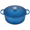 Le Creuset 9 Qt. Round Signature Dutch Oven With Stainless Steel Knob | Marseille Blue 2 Le Creuset 9 Qt. Round Signature Dutch Oven With Stainless Steel Knob | Marseille Blue -STAUB Shop rs12410 ls2501 3059ss