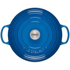 Le Creuset 9 Qt. Round Signature Dutch Oven With Stainless Steel Knob | Marseille Blue -STAUB Shop rs12412 ls2501 3059ss 3