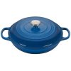 Le Creuset 3.5 Qt. Signature Enameled Cast Iron Braiser With Stainless Steel Knob | Marseille Blue 1 Le Creuset 3.5 Qt. Signature Enameled Cast Iron Braiser With Stainless Steel Knob | Marseille Blue -STAUB Shop rs12493 ls2532 3059