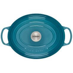 Le Creuset 6.75 Qt. Oval Signature Dutch Oven With Stainless Steel Knob | Caribbean Blue 9 Le Creuset 6.75 Qt. Oval Signature Dutch Oven With Stainless Steel Knob | Caribbean Blue -STAUB Shop rs12539 ls2502 3117ss 3