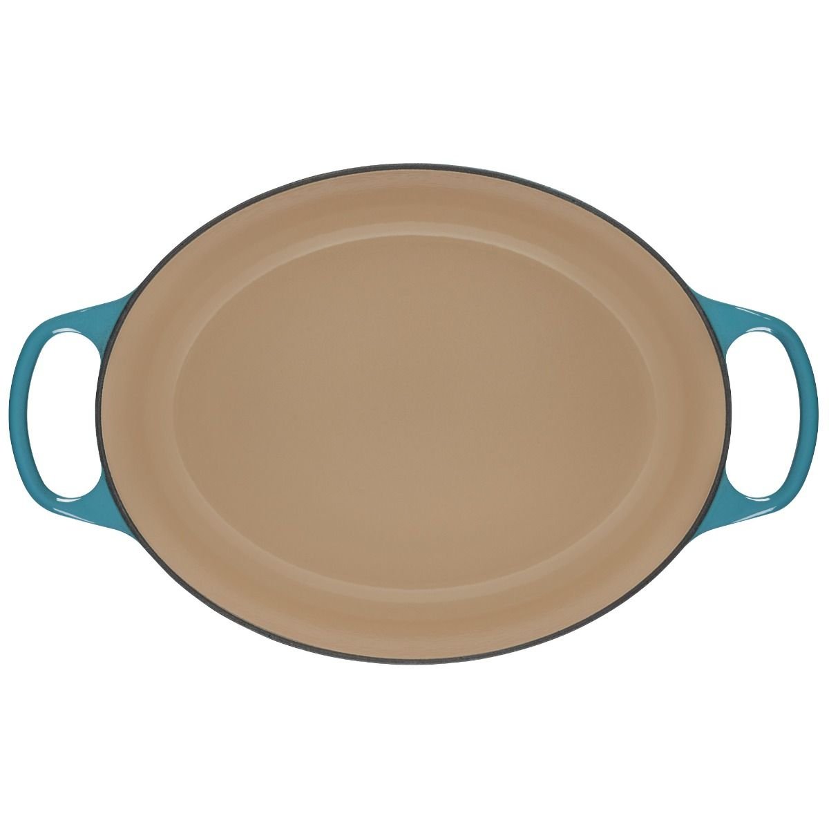 Le Creuset 6.75 Qt. Oval Signature Dutch Oven With Stainless Steel Knob | Caribbean Blue 6 Le Creuset 6.75 Qt. Oval Signature Dutch Oven With Stainless Steel Knob | Caribbean Blue - Image 4