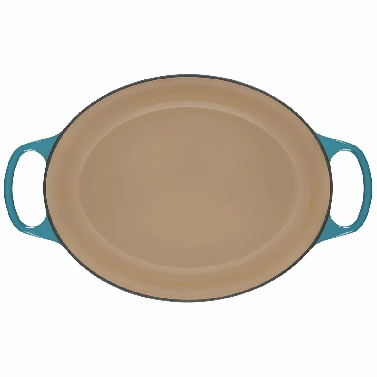 Le Creuset 6.75 Qt. Oval Signature Dutch Oven With Stainless Steel Knob | Caribbean Blue - Image 4