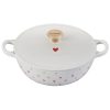Le Creuset L'Amour 2.75 Qt. Enameled Cast Iron Soup Pot With Gold Knob & Heart Applique | White 1 Le Creuset L'Amour 2.75 Qt. Enameled Cast Iron Soup Pot With Gold Knob & Heart Applique | White -STAUB Shop rs13472 l2574 2216hlg