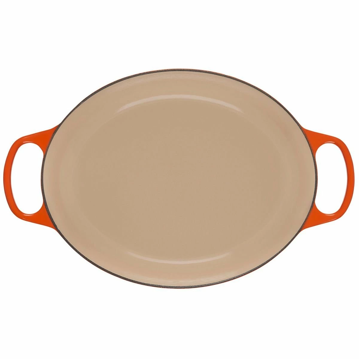 Le Creuset 6.75 Qt. Oval Signature Dutch Oven With Stainless Steel Knob | Flame Orange - Image 2