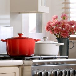 Le Creuset 5.5 Qt. Round Signature Cast Iron Dutch Oven With Stainless Steel Knob | White 4 Le Creuset 5.5 Qt. Round Signature Cast Iron Dutch Oven With Stainless Steel Knob | White -STAUB Shop rs16510 deep oven stovetop still00572273 edited