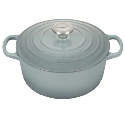Le Creuset 4.5 Qt. Round Signature Dutch Oven With Stainless Steel Knob | Sea Salt