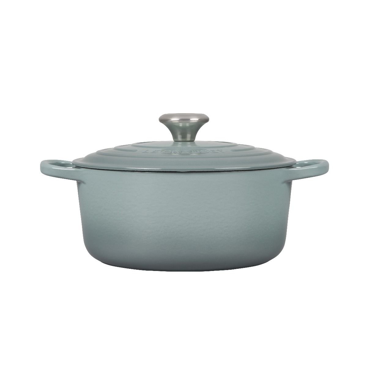 Le Creuset 4.5 Qt. Round Signature Dutch Oven With Stainless Steel Knob | Sea Salt 4 Le Creuset 4.5 Qt. Round Signature Dutch Oven With Stainless Steel Knob | Sea Salt - Image 2