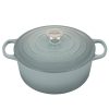 Le Creuset 5.5 Qt. Round Signature Dutch Oven With Stainless Steel Knob | Sea Salt -STAUB Shop rs17059 ls2501 26717ss 1 1