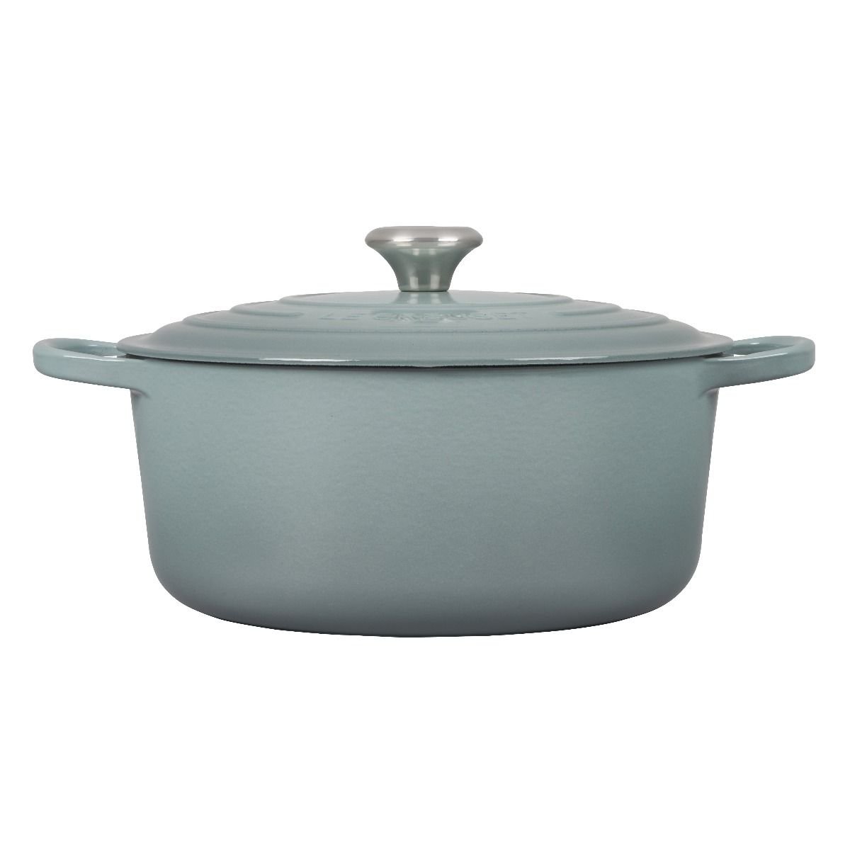 Le Creuset 7.25 Qt. Round Signature Dutch Oven With Stainless Steel Knob | Sea Salt 4 Le Creuset 7.25 Qt. Round Signature Dutch Oven With Stainless Steel Knob | Sea Salt - Image 2