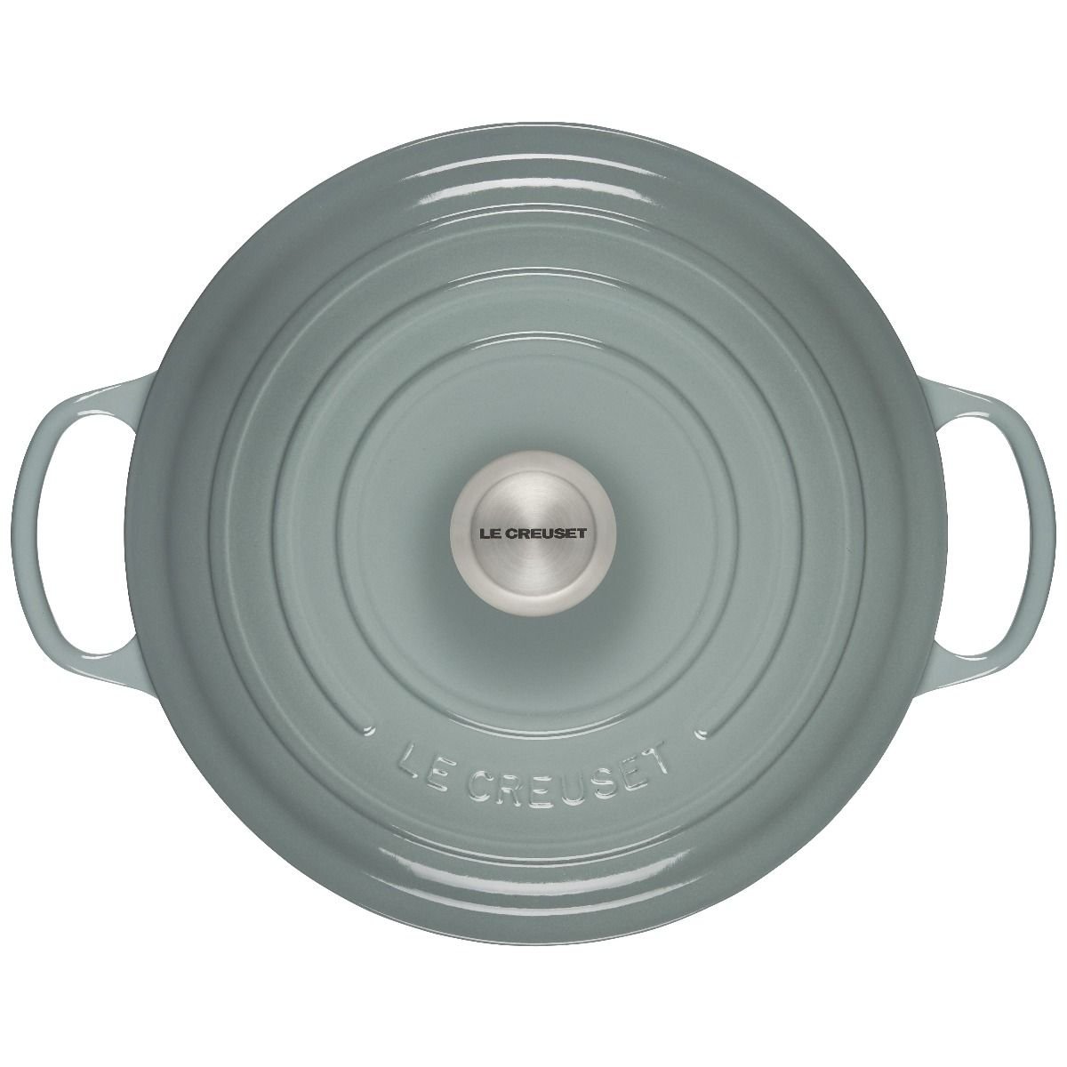 Le Creuset 7.25 Qt. Round Signature Dutch Oven With Stainless Steel Knob | Sea Salt 5 Le Creuset 7.25 Qt. Round Signature Dutch Oven With Stainless Steel Knob | Sea Salt - Image 3
