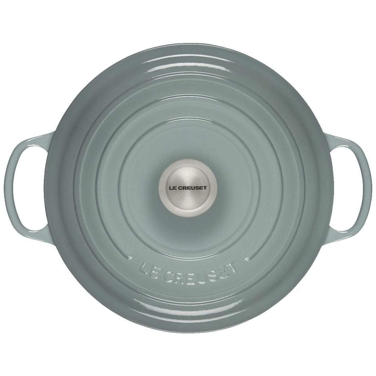 Le Creuset 7.25 Qt. Round Signature Dutch Oven With Stainless Steel Knob | Sea Salt - Image 3