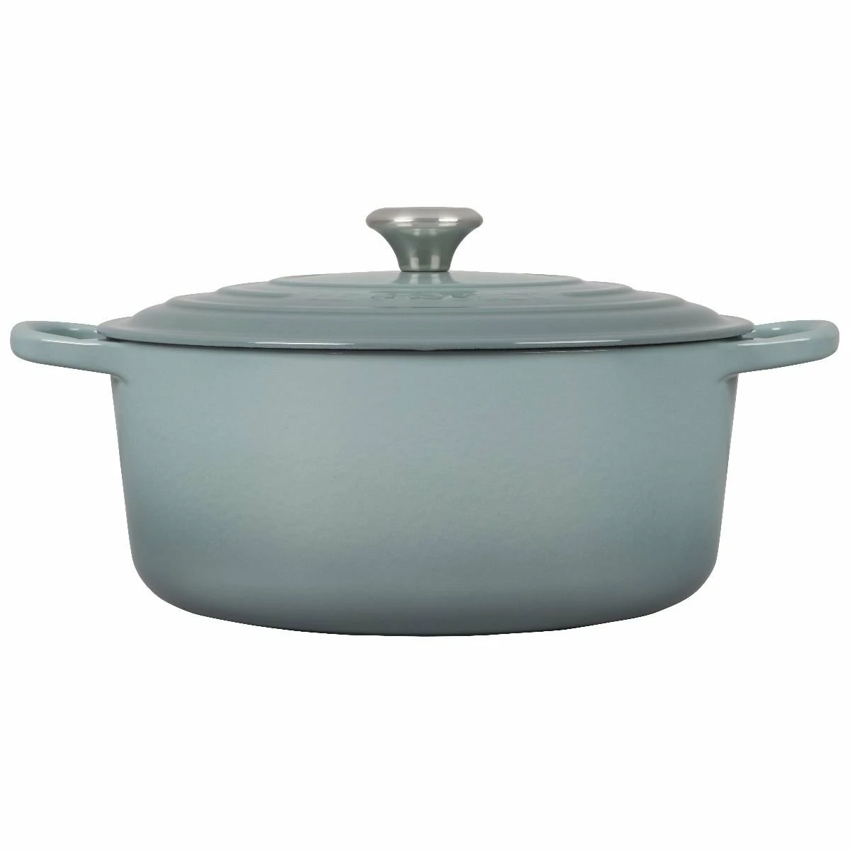 Le Creuset 9 Qt. Round Signature Dutch Oven With Stainless Steel Knob | Sea Salt - Image 2
