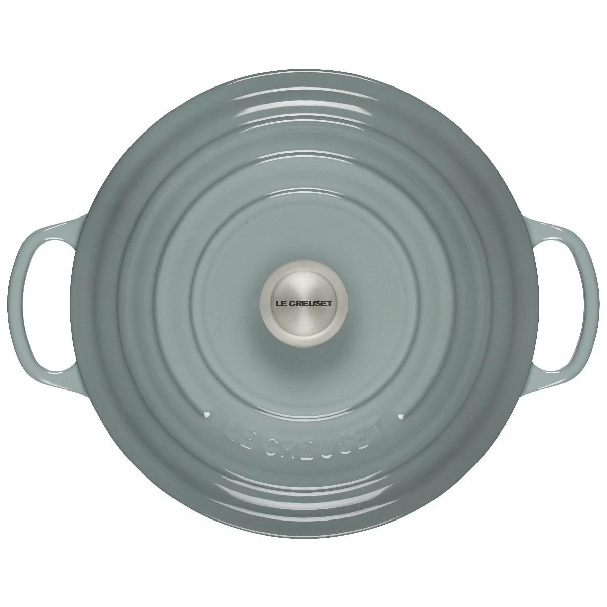 Le Creuset 9 Qt. Round Signature Dutch Oven With Stainless Steel Knob | Sea Salt - Image 3