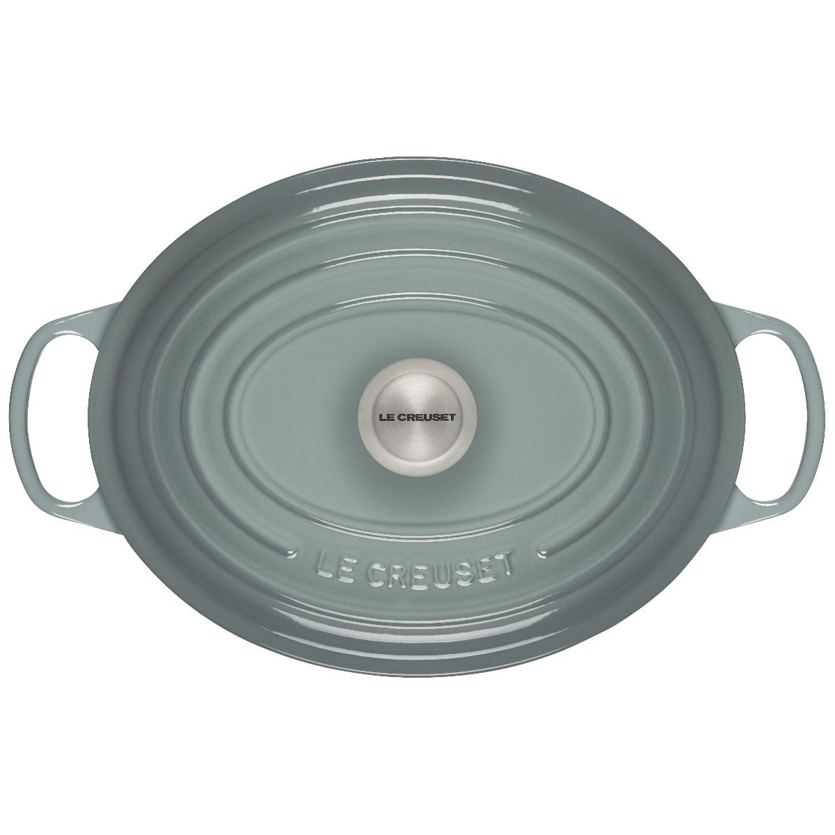 Le Creuset 6.75 Qt. Oval Signature Dutch Oven with Stainless Steel Knob | Sea Salt Le Creuset 6.75 Qt. Oval Signature Dutch Oven With Stainless Steel Knob | Sea Salt -STAUB Shop rs17073 ls2502 31717ss 3