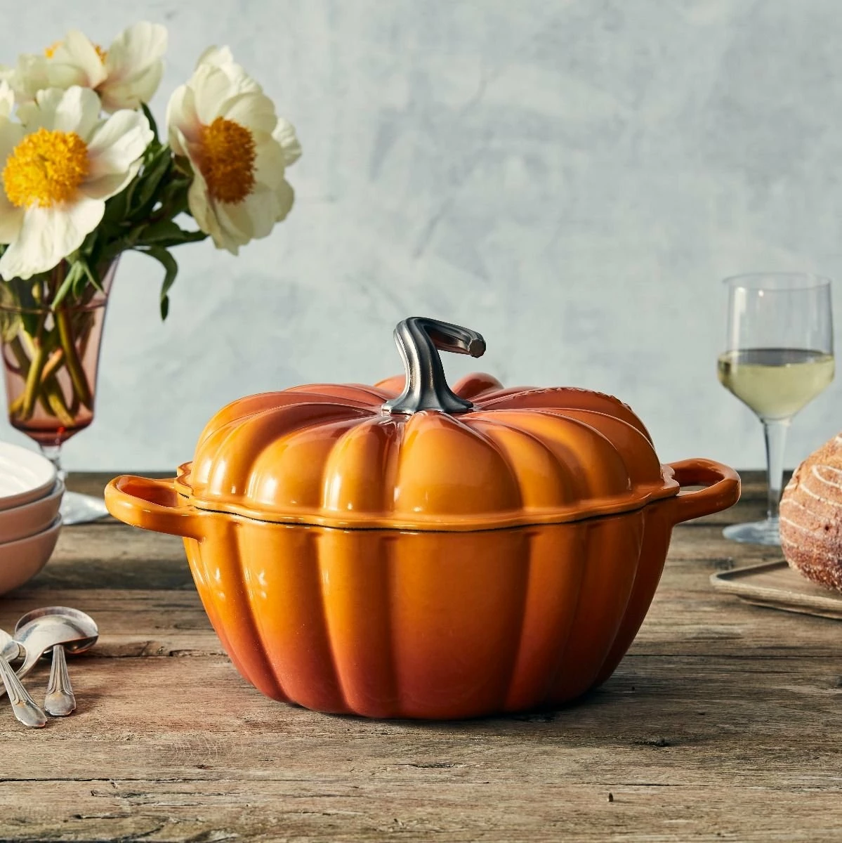 Le Creuset 4 Qt. Pumpkin Cocotte | Persimmon - Image 5