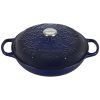 Le Creuset Olive Branch Collection 3.5 Qt. Signature Braiser | Indigo Blue 1 Le Creuset Olive Branch Collection 3.5 Qt. Signature Braiser | Indigo Blue -STAUB Shop rs17193 ls2532 3078ob 1