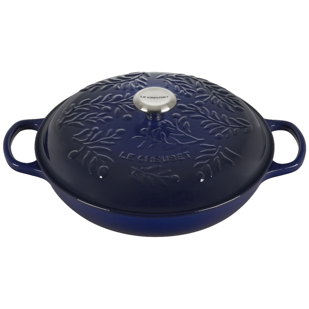 Le Creuset Olive Branch Collection 3.5 Qt. Signature Braiser | Indigo Blue Le Creuset Olive Branch Collection 3.5 Qt. Signature Braiser | Indigo Blue -STAUB Shop rs17193 ls2532 3078ob 1