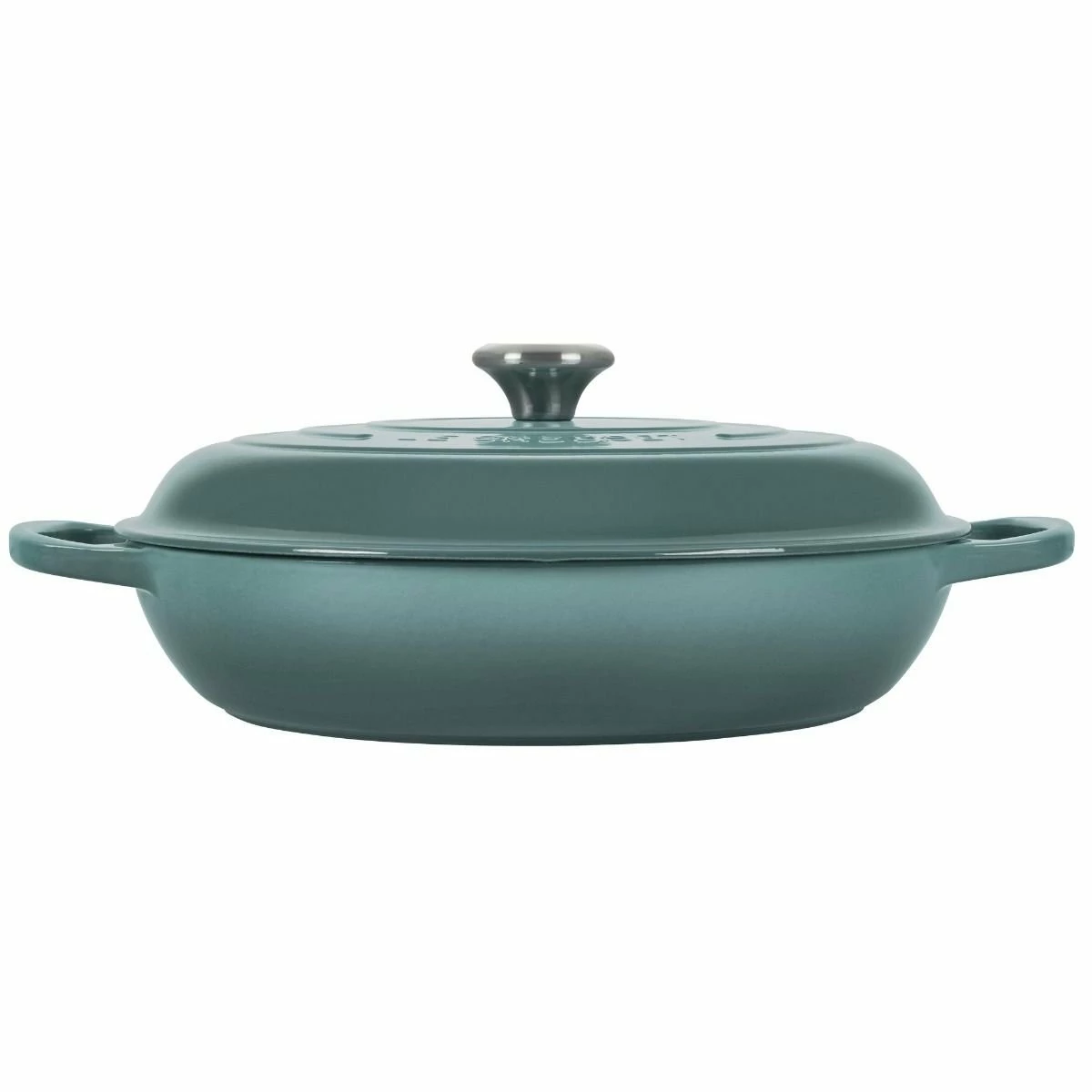 Le Creuset 5 Qt. Signature Enameled Cast Iron Braiser With Stainless Steel Knob | Sea Salt - Image 2