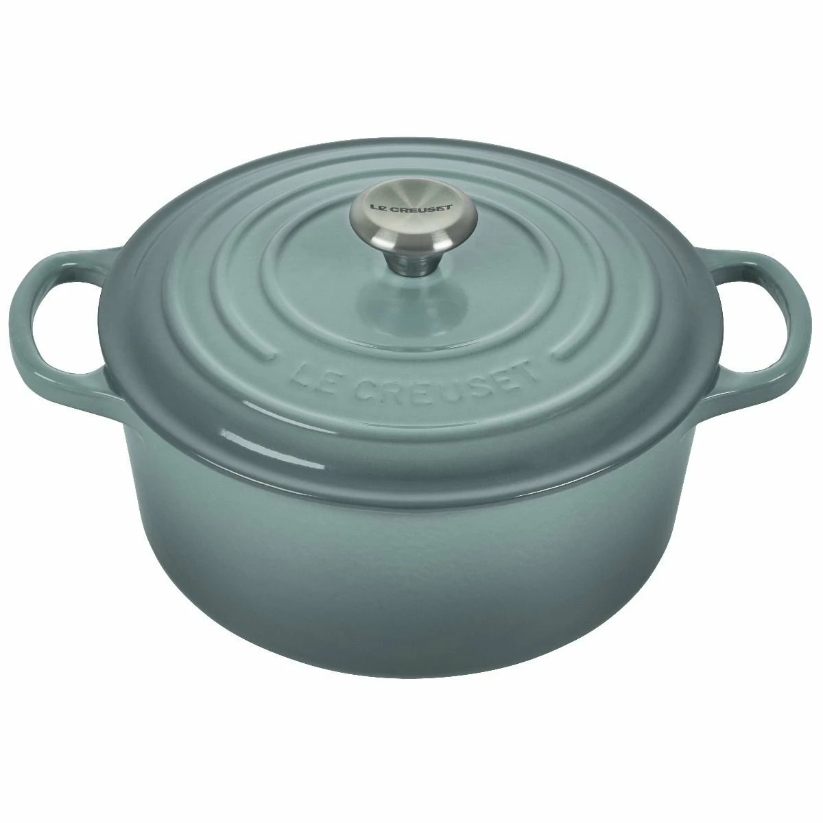 Le Creuset 3.5 Qt. Round Signature Dutch Oven With Stainless Steel Knob| Sea Salt