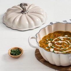 Le Creuset 4 Qt. Pumpkin Cocotte | Meringue -STAUB Shop rs17488 cajun pumpkin soup 1