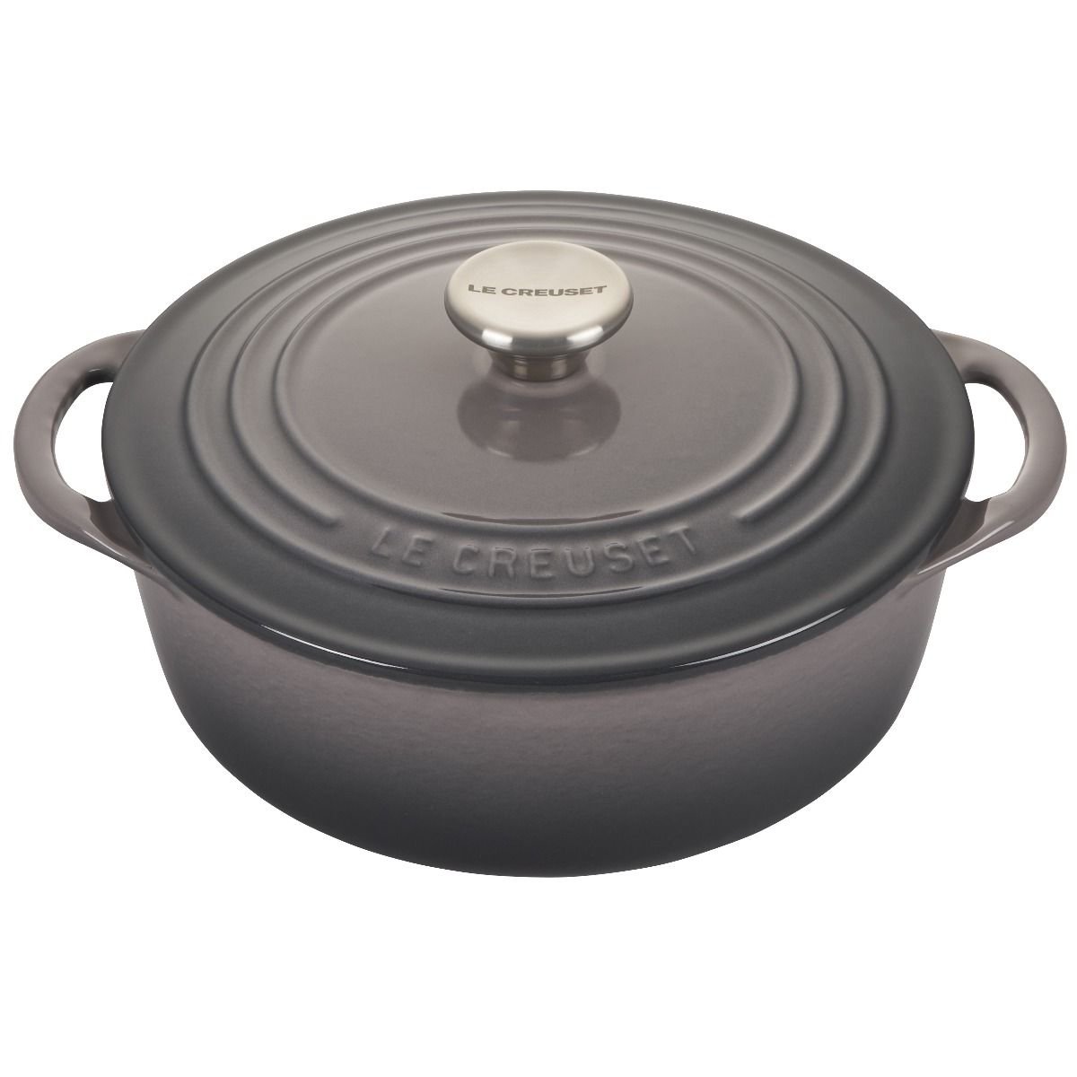 Le Creuset 2.75 Qt. Shallow Round Dutch Oven | Oyster 3 Le Creuset 2.75 Qt. Shallow Round Dutch Oven | Oyster