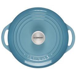 Le Creuset 2.75 Qt. Shallow Round Dutch Oven | Caribbean 4 Le Creuset 2.75 Qt. Shallow Round Dutch Oven | Caribbean -STAUB Shop rs18936 l2545 2217ss 3