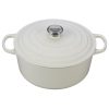 Le Creuset 7.25 Qt. Round Signature Dutch Oven With Stainless Steel Knob | White 2 Le Creuset 7.25 Qt. Round Signature Dutch Oven With Stainless Steel Knob | White -STAUB Shop rs3160 ls2501 2816ss