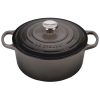 Le Creuset 4.5 Qt. Round Signature Dutch Oven With Stainless Steel Knob | Oyster Grey -STAUB Shop rs6771 ls2501 247fss lpr