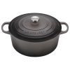 Le Creuset 9 Qt. Round Signature Dutch Oven With Stainless Steel Knob | Oyster Grey