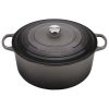 Le Creuset 13.25 Qt. Round Signature Cast Iron Dutch Oven With Stainless Steel Knob | Oyster Grey