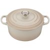 Le Creuset 3.5 Qt. Round Signature Dutch Oven With Stainless Steel Knob | Meringue White -STAUB Shop rs9079 ls2501 22716ss lpr