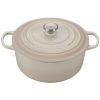 Le Creuset 7.25 Qt. Round Signature Dutch Oven With Stainless Steel Knob | Meringue White -STAUB Shop rs9083 ls2501 28716ss 1