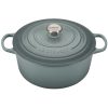 Le Creuset 7.25 Qt. Round Signature Dutch Oven With Stainless Steel Knob | Sea Salt -STAUB Shop rs9084 ls2501 28717ss