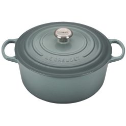 Le Creuset 7.25 Qt. Round Signature Dutch Oven With Stainless Steel Knob | Sea Salt