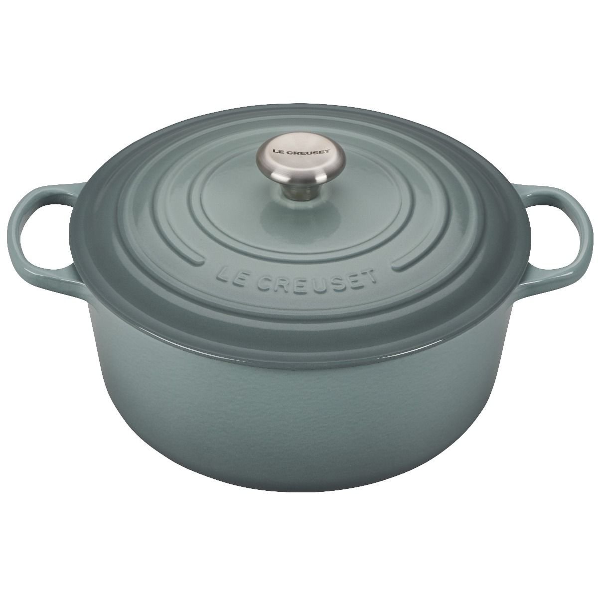 Le Creuset 7.25 Qt. Round Signature Dutch Oven With Stainless Steel Knob | Sea Salt 3 Le Creuset 7.25 Qt. Round Signature Dutch Oven With Stainless Steel Knob | Sea Salt
