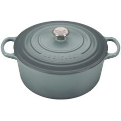 Le Creuset 9 Qt. Round Signature Dutch Oven With Stainless Steel Knob | Sea Salt