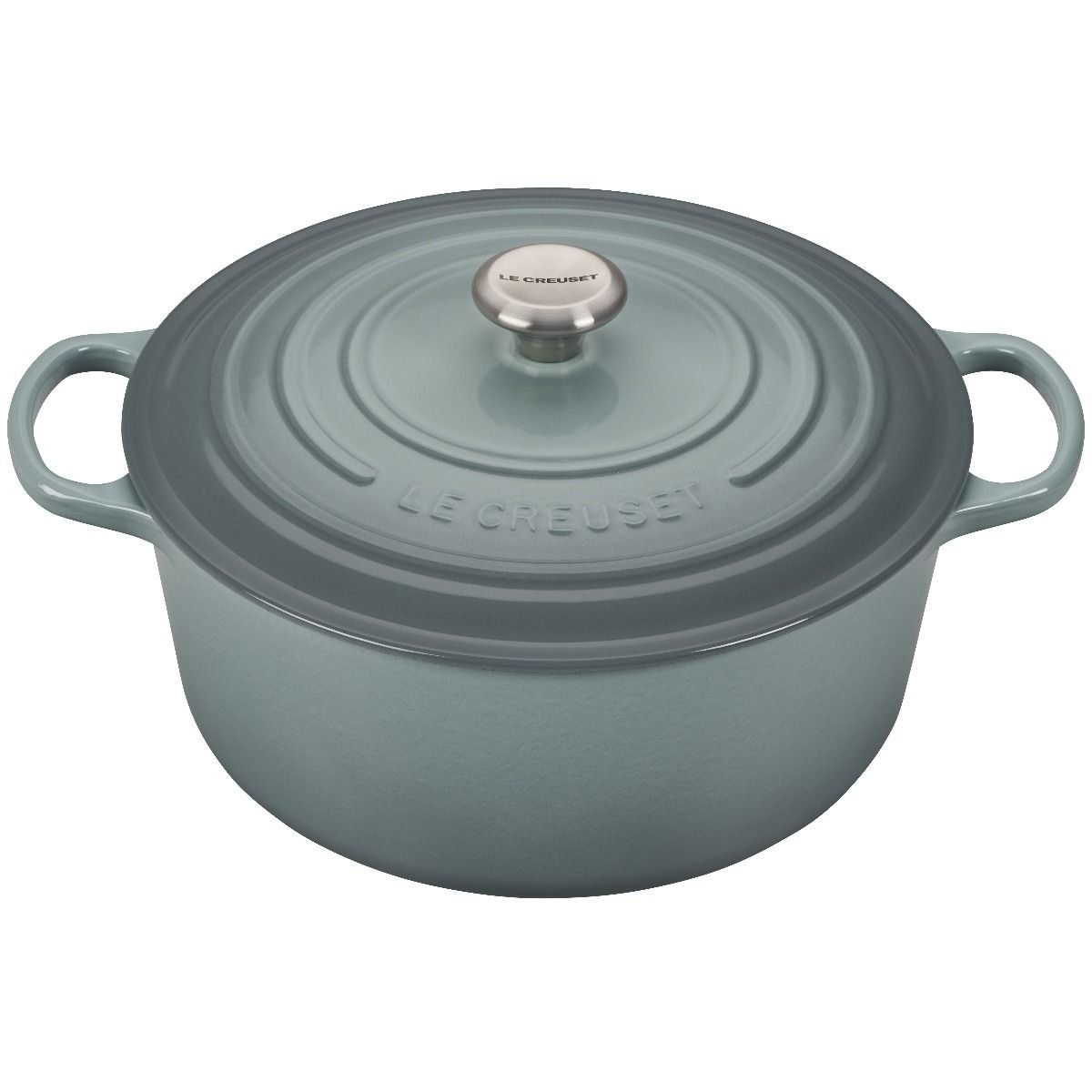 Le Creuset 9 Qt. Round Signature Dutch Oven with Stainless Steel Knob | Sea Salt Le Creuset 9 Qt. Round Signature Dutch Oven With Stainless Steel Knob | Sea Salt -STAUB Shop rs9086 ls2501 30717ss