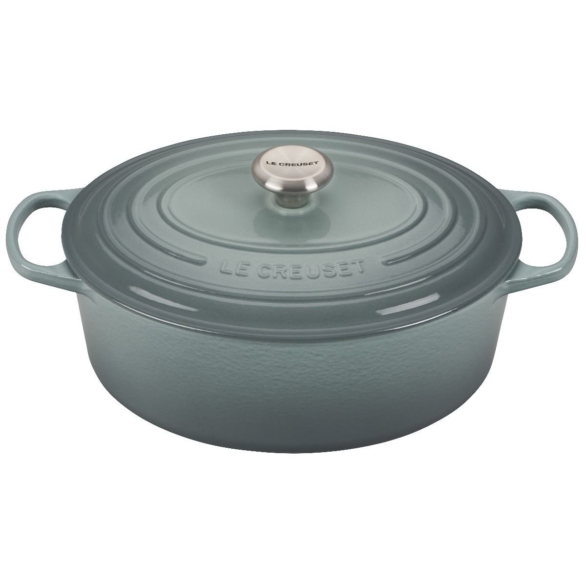 Le Creuset 6.75 Qt. Oval Signature Dutch Oven with Stainless Steel Knob | Sea Salt Le Creuset 6.75 Qt. Oval Signature Dutch Oven With Stainless Steel Knob | Sea Salt -STAUB Shop rs9089 ls2502 31717ss