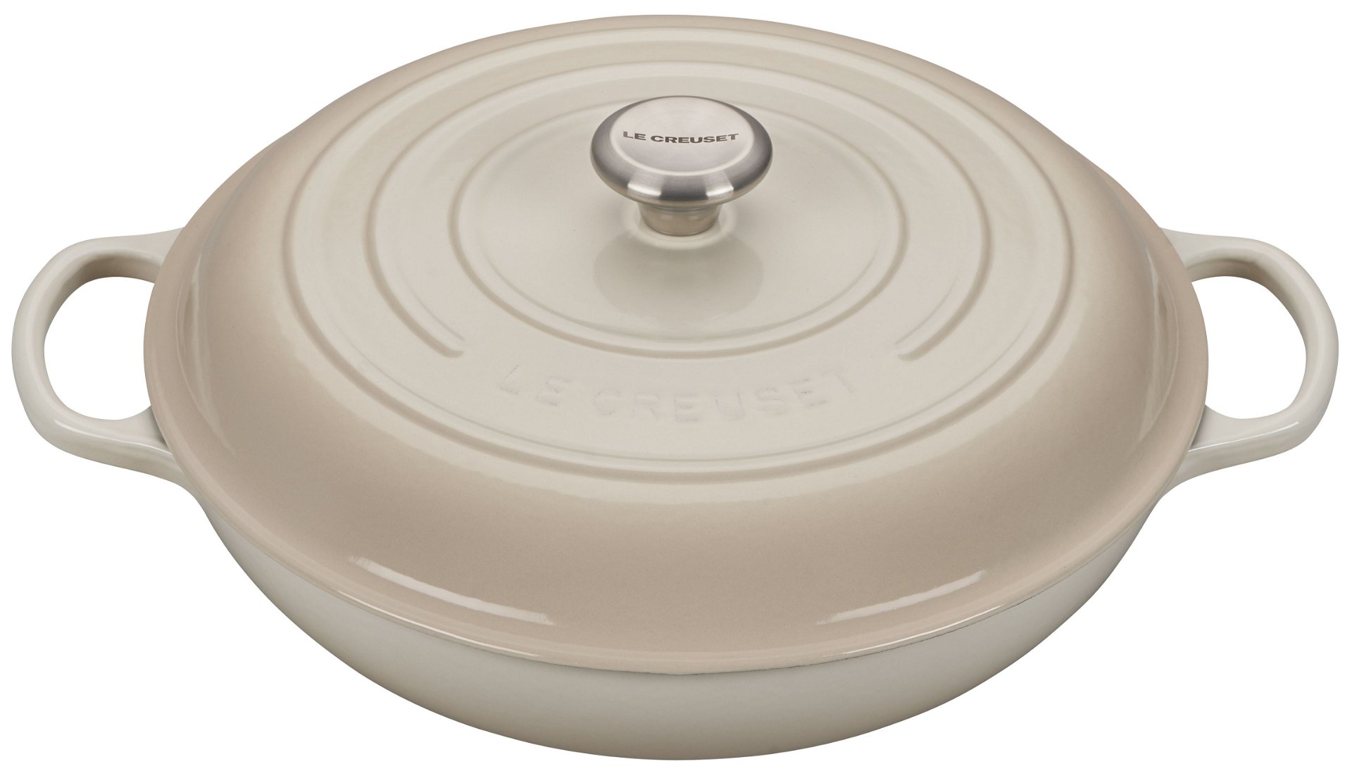 Le Creuset 5 Qt. Signature Enameled Cast Iron Braiser with Stainless Steel Knob | Meringue White Le Creuset 5 Qt. Signature Enameled Cast Iron Braiser With Stainless Steel Knob | Meringue White -STAUB Shop rs9097 ls2532 32716ss