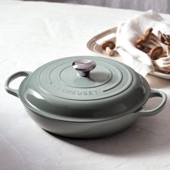 Le Creuset 3.5 Qt. Signature Enameled Cast Iron Braiser With Stainless Steel Knob | Sea Salt 6 Le Creuset 3.5 Qt. Signature Enameled Cast Iron Braiser With Stainless Steel Knob | Sea Salt -STAUB Shop rs9177 spring 2019 meringueseasalt 0173 lpr