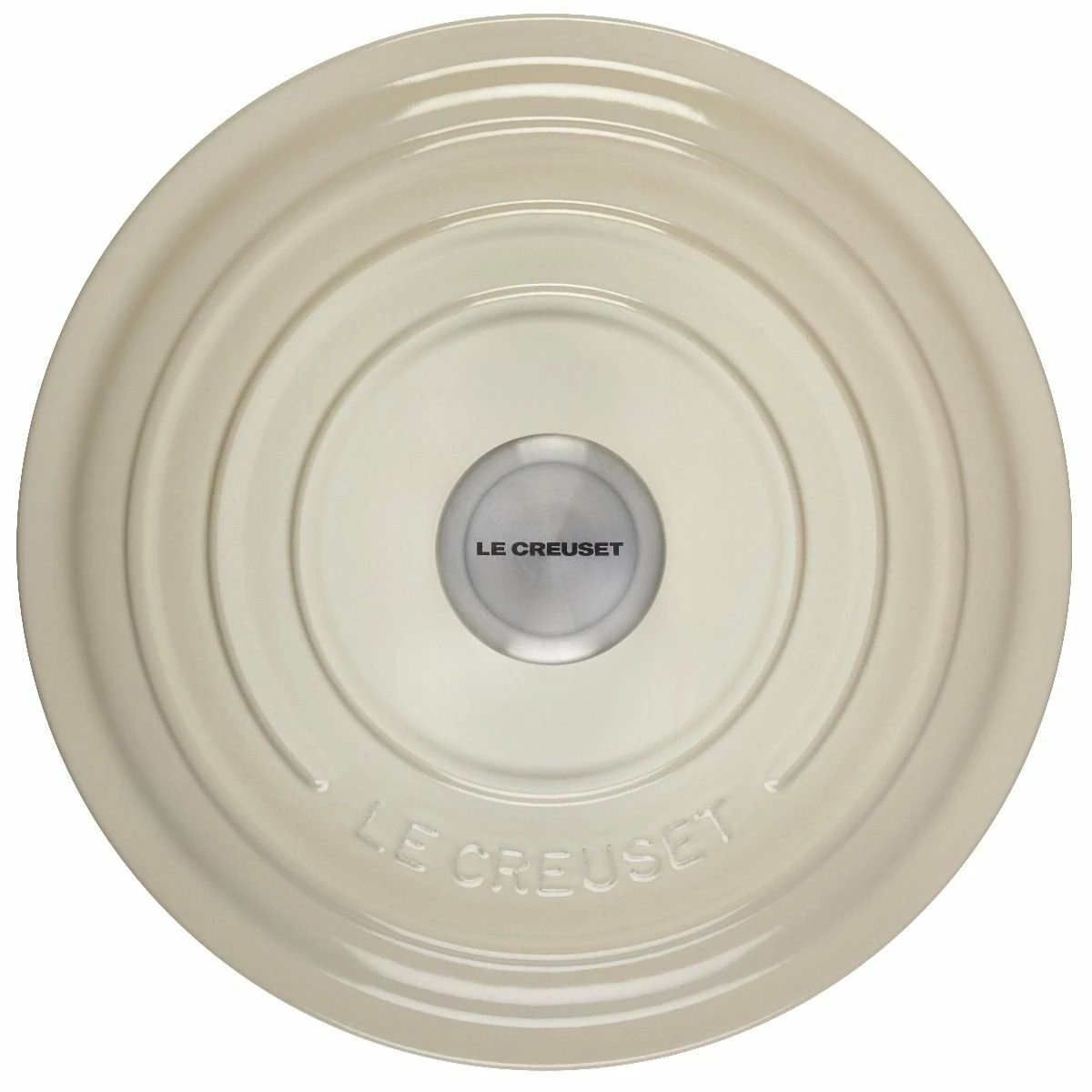 Le Creuset 5.5 Qt. Round Signature Cast Iron Dutch Oven With Stainless Steel Knob | Meringue White - Image 2