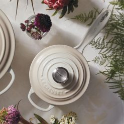 Le Creuset 1.75 Qt. Signature Enameled Cast Iron Saucepan With Stainless Steel Knob | Meringue White 4 Le Creuset 1.75 Qt. Signature Enameled Cast Iron Saucepan With Stainless Steel Knob | Meringue White -STAUB Shop sauce1
