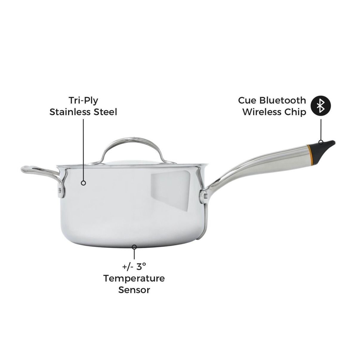 Hestan Cue 3.5 Qt. Smart Sauce Pot | Stainless Steel 4 Hestan Cue 3.5 Qt. Smart Sauce Pot | Stainless Steel - Image 2