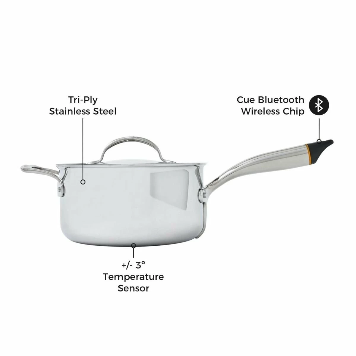 Hestan Cue 3.5 Qt. Smart Sauce Pot | Stainless Steel - Image 2