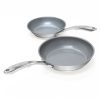 Chantal Set Of 2 Ceramic Coated Fry Pans | 8" & 10" 2 Chantal Set Of 2 Ceramic Coated Fry Pans | 8" & 10" -STAUB Shop slin 2024c chantal set of 2 ceramic coated fry pans