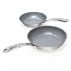 Chantal Set Of 2 Ceramic Coated Fry Pans | 8" & 10"